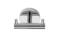 Croydex Flexi-Fix Britannia Durable Brass and Stainless Steel Construction Flat Double Robe Hook
