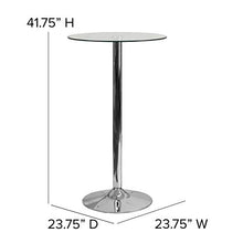 Load image into Gallery viewer, Flash Furniture 23.75&#39;&#39; Round Glass Table with 41.75&#39;&#39;H Chrome Base
