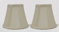 Urbanest Set of 2, Cream Chandelier Mini Lamp Shades 5-inch, Bell, Clip On