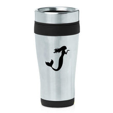 Load image into Gallery viewer, 16oz Insulated Stainless Steel Travel Mug Mermaid (Black)

