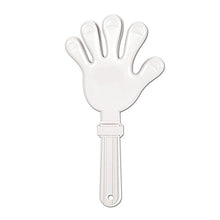 Load image into Gallery viewer, Club Pack of 12 Fun Party-Time White Giant Hand Clapper Party Favors 15&quot;
