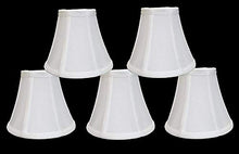 Load image into Gallery viewer, Urbanest Chandelier Lamp Shades 6-inch, Bell, Clip On, White (Set of 5)
