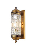Load image into Gallery viewer, Elegant Lighting 1205W5DB/RC Olivia Collection 1-Light Wall Sconce with Royal Cut, 5&quot; Width x 15&quot; Height, Dark Bronze Finish, Crystal
