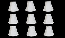 Load image into Gallery viewer, Urbanest Chandelier Lamp Shades 6-inch, Bell, Clip On, White (Set of 9)
