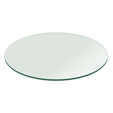 Load image into Gallery viewer, Fab Glass and Mirror 18&quot; Round 1/2&quot; Inch Thick Tempered Flat Polish Edge Glass Table Top, Clear
