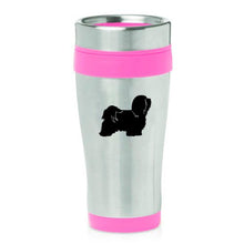 Load image into Gallery viewer, 16oz Insulated Stainless Steel Travel Mug Havanese (Pink)
