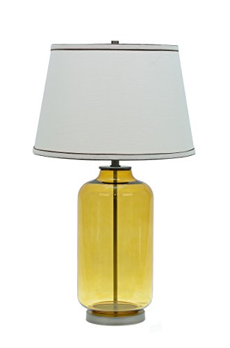 Aspen Creative 40020, Modern Glass Table Lamp,Colored Finish with Empire Shaped Lamp Shade, 15