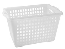Load image into Gallery viewer, Giganplast Pierced Laundry Basket, Plastic, White

