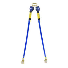 Load image into Gallery viewer, 3M DBI-SALA Nano-Lok 3101373 Self Retracting Lifeline, 9-Foot, 3/4-Inch Dynema Polyester Web, Tie-Back Hook, Quick Connector For Fixed D-Ring Harness Mounting, Blue
