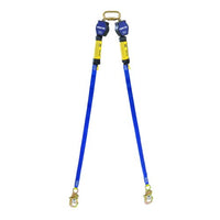 3M DBI-SALA Nano-Lok 3101373 Self Retracting Lifeline, 9-Foot, 3/4-Inch Dynema Polyester Web, Tie-Back Hook, Quick Connector For Fixed D-Ring Harness Mounting, Blue