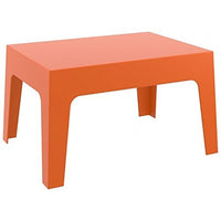 Compamia Box Resin Patio Coffee Table in Orange, Commercial Grade