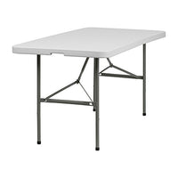 Offex 30''W X 60''L Plastic Bi Fold Folding Table