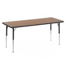 Load image into Gallery viewer, 4000 Series Rectangular Activity Table, 30&quot;L x 48&quot;W, Grey Nebula Top, Char Black Upper Frame, Standard Adjustable Legs
