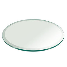 Load image into Gallery viewer, 18&quot; Inch Round Glass Table Top 1/2&quot; Thick Tempered Beveled Edge by Fab Glass and Mirror

