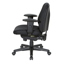 Load image into Gallery viewer, Office Star Multi Function Ergonomic Chair with Ratchet Back and Adjustable Soft Padded Arms, Black
