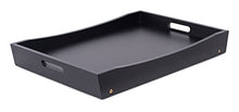 Load image into Gallery viewer, BIRDROCK HOME Wood Bed Tray with Folding Legs - Work from Home - Wide Breakfast Serving Tray Lap Desk with Sides and Handles - Black
