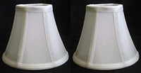 Urbanest Chandelier Lamp Shades 6-inch, Bell, Clip On, White (Set of 2)