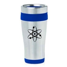 Load image into Gallery viewer, 16oz Insulated Stainless Steel Travel Mug Atom Science Atheist (Blue)
