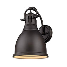 Load image into Gallery viewer, Golden Lighting 3602-1W RBZ Duncan Sconce - Damp, Rubbed Bronze

