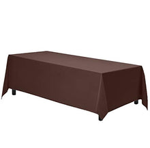 Load image into Gallery viewer, Gee Di Moda Rectangle Tablecloth - 90 x 156 Inch - Chocolate Rectangular Table Cloth for 8 Foot Table in Washable Polyester - Great for Buffet Table, Parties, Holiday Dinner, Wedding &amp; More
