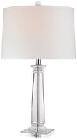 ELK Lighting D2843-LED Classical Column LED Table Lamp, Clear Crystal