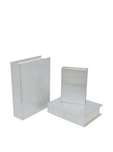 Load image into Gallery viewer, Three Hands Set of 3 Wooden Book Box, Silver
