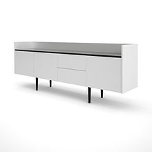 Load image into Gallery viewer, Tvilum 7004849dj Unit 2 Drawer and 3 Door Sideboard, White/Walnut
