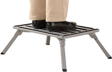 Load image into Gallery viewer, EEZ RV Products Aluminum Non-Skid Surface Folding Multipurpose Stool Holds Up to 1000lbs
