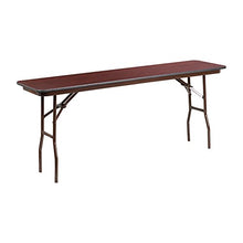 Load image into Gallery viewer, Offex 18&quot; x 72&quot; Rectangular Mahogany Melamine Laminate Folding Training Table
