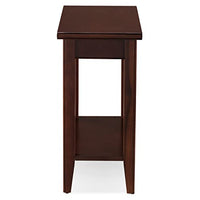 Leick Home 10505-WT Laurent Narrow End Table with Shelf, Cherry