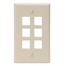 Load image into Gallery viewer, Leviton 41080-6IP 6PORT QP WALLPLATE IV

