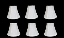 Load image into Gallery viewer, Urbanest Chandelier Lamp Shades 6-inch, Bell, Clip On, White (Set of 6)
