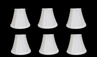 Urbanest Chandelier Lamp Shades 6-inch, Bell, Clip On, White (Set of 6)