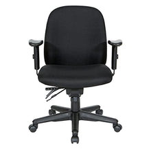 Load image into Gallery viewer, Office Star Multi Function Ergonomic Chair with Ratchet Back and Adjustable Soft Padded Arms, Black
