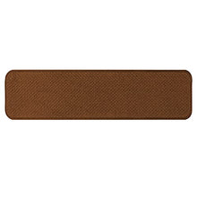 Load image into Gallery viewer, House, Home and More Set of 15 Skid-Resistant Carpet Stair Treads - Toffee Brown - 9 Inches X 36 Inches
