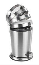 Load image into Gallery viewer, WENKO Pedal bin Studio-Easy Close 5l in Silver, Stainless-Steel, 26.5 x 20 x 29.5 cm
