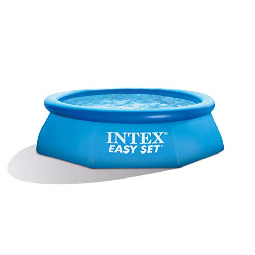 Intex 8ft x 2.5ft Easy Set Inflatable Swimming Pool with Filter Pump, Blue
