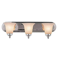 TRANSGLOBE CB-3503 PC Bel-Air Contemporary Bath Bar Light, Polished Chrome Housing, Marbleized Glass Shade, 3 Lamps, 100 W Medium