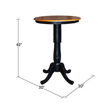 Load image into Gallery viewer, International Concepts Table, Bar Height, Black/Cherry
