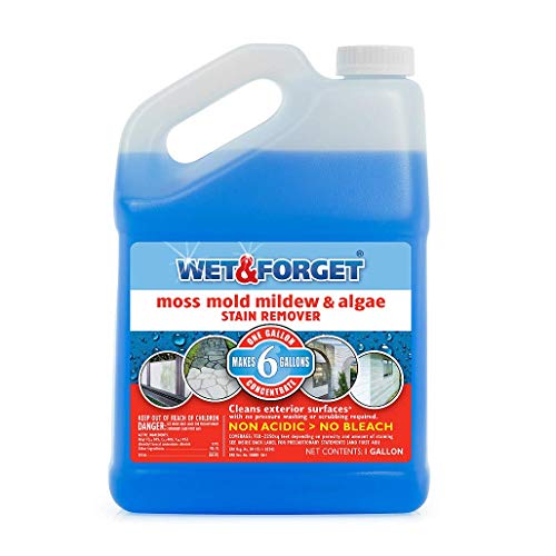 Wet and Forget 800006 1 Gallon Outdoor Moss Mold Mildew Cleaner Remover, 4-Pack
