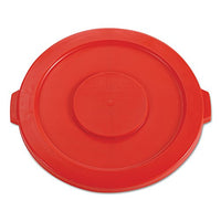 Rubbermaid 2631Red Round Flat Top Lid for 32-Gallon Round Brute Containers 22 1/4-Inch Dia. Red