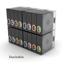 Load image into Gallery viewer, Atlantic Polypropylene Sleeve Disc Organizer - Stack &amp; Lock, Categorize Cds In 4 Color-Coded Binders for 96 Discs Total In Black, PN96635496
