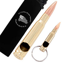 50 Caliber BMG Real Bullet Bottle Opener and .308 Keychain Real Bullet Bottle Opener - Set of 2 - Made in the USA