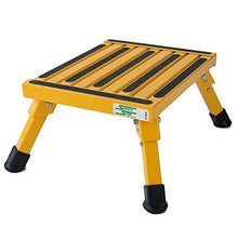 Load image into Gallery viewer, Aluminum Safety Bariatric Folding Step Stool with 1000 lb. Load Capacity Size: Small, Color: Yellow
