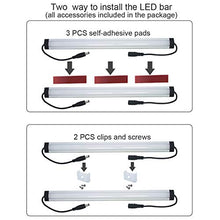 Load image into Gallery viewer, Litever Under Cabinet LED Light Bar Kits Plug in 3 pcs 12 inches Light Bars per Set Warm White 3000K 20W 1100 Lumen Dimmable for Kitchen Cabinets Counters Bookcases (3 Bars Kit-3000K)
