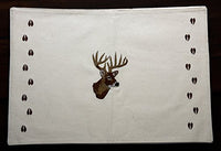 Deer Placemats in Cotton, Set of 4 Pieces