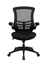 Load image into Gallery viewer, Flash Furniture Mid Back Black Mesh Swivel Task Chair with Mesh Padded Seat and Flip Up Arms
