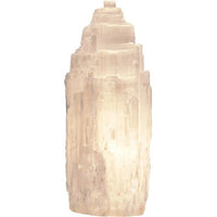 White Selenite Electric Lamp 6-inch