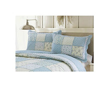Load image into Gallery viewer, Daloyi Patchwork Sham - Blue Wildflower - Full/Queen
