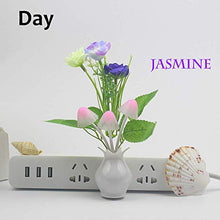 Load image into Gallery viewer, Warmstor 4-Pack Peony Jasmine Flower Mushroom Plug in LED Night Light Auto Dusk to Dawn Sensor for Kid Adult Bedroom,Living Room,Bathroom,Kitchen,Hallway
